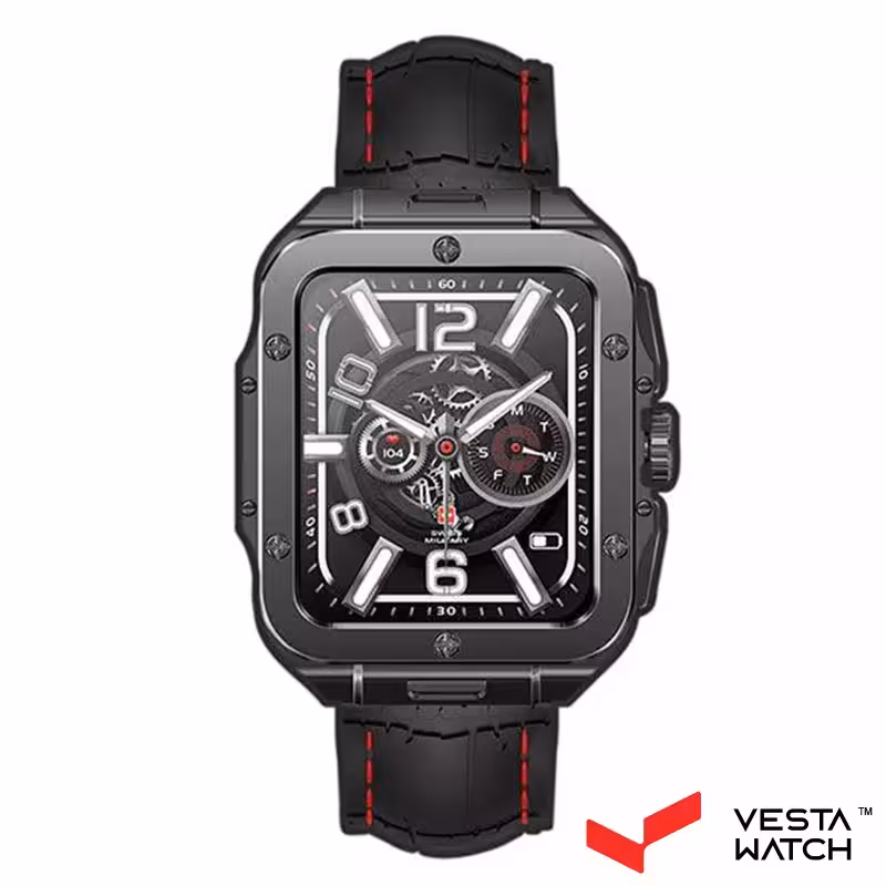 ساعت مچی هوشمند سوئیس میلیتاری SWISS MILITARY مدل ALPS2-GMFrame-BKSiliconSt