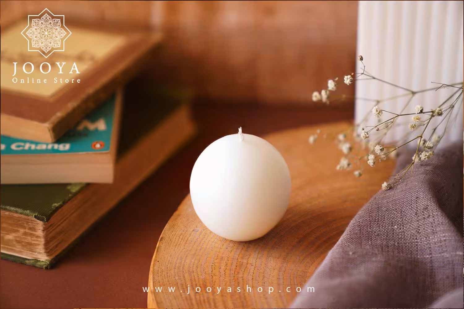 شمع گوی سفید کوچک