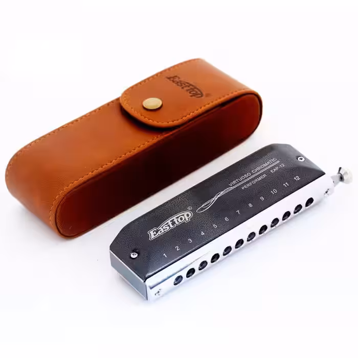 سازدهنی کروماتیک ایستاپ PERFORMER EAP 12Chromatic Easttop Performer EAP 12 Harmonica