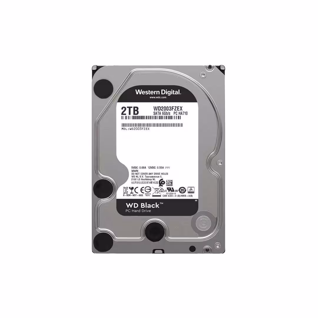 هارد اینترنال وسترن دیجیتال مشکی Black ظرفیت 2 ترابایت