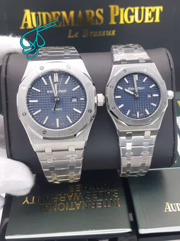 خرید ست ساعت مردانه و زنانه اودمار پیگه AP کیفیت عالی موتور ژاپن رنگ ثابت کد 2116341 - ردگل