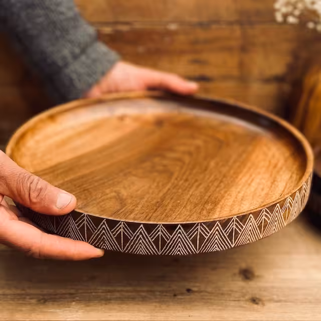 ظرف چوبی گردو کد 010067