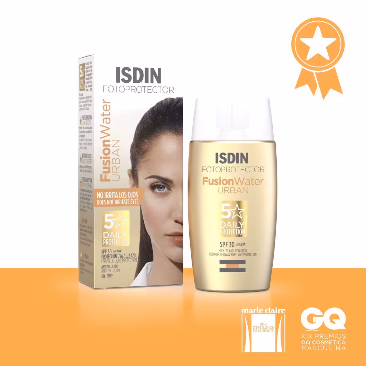 کرم ضد آفتاب بی رنگ ایزدین SPF30 مدل Fusion Water Urban مناسب انوع پوست حجم 50 میلی لیتر