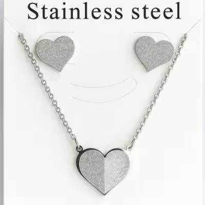 نیم ست استیل طرح قلب