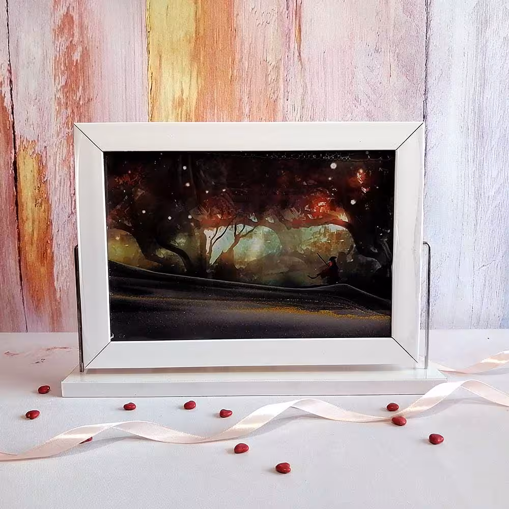 تابلو شنی با عکس پس زمینه شماره 1