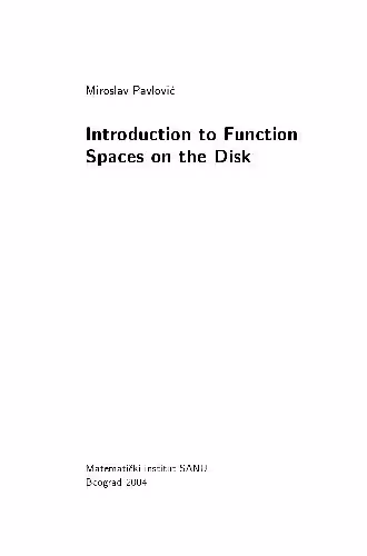 خرید و دانلود نسخه کامل کتاب Introduction to function spaces on the disk
