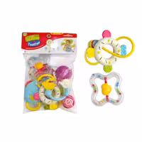 ست جغجغه و لثه گیر پازل راتل Puzzle Rattle بسته 7 عددی