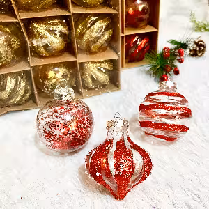 اویز گوی کریسمس 3 مدل 8 سانت کد 242