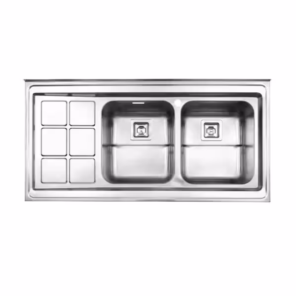 سینک دو لگنه فانتزی 761 روکار استیل البرز