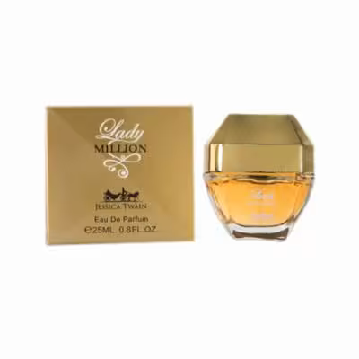 عطر کوچک زنانه جسیکا JESSICA TWAIN رایحه لیدی میلیون Lady MILLION حجم 25 میلی لیتر