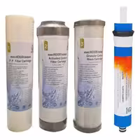 فیلتر دستگاه تصفیه آب مدل فیلتر ممبران و فیلتر پیش تصفیه بسته 4 عددی