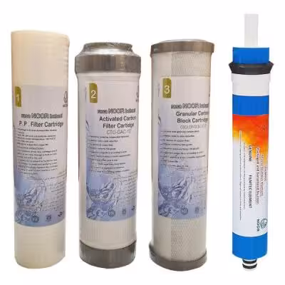 فیلتر دستگاه تصفیه آب مدل فیلتر ممبران و فیلتر پیش تصفیه بسته 4 عددی