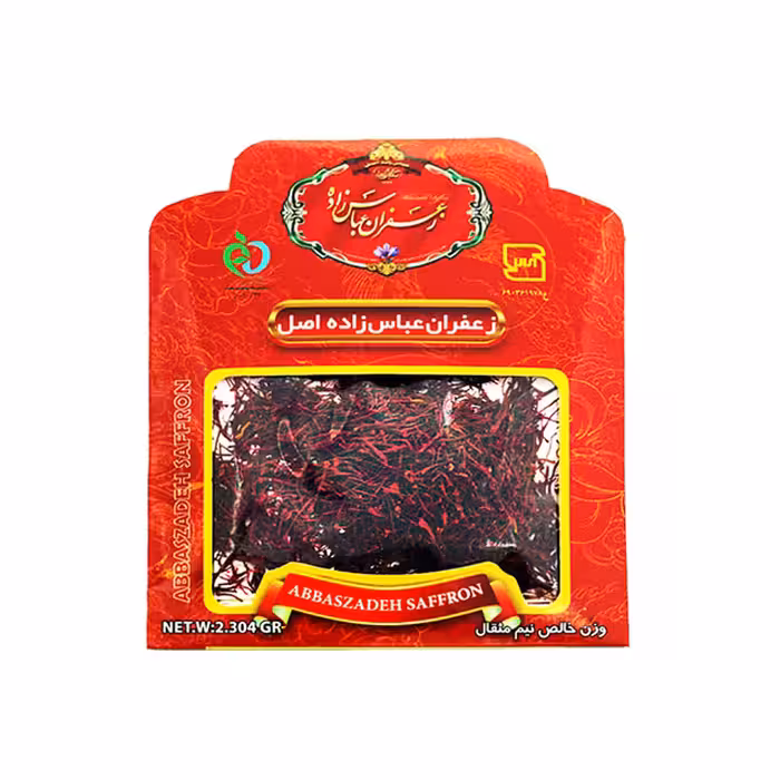 زعفران عباس زاده اصل نیم مثقالی