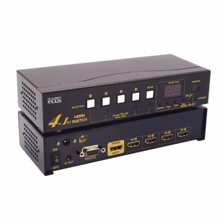 کی وی ام سوییچ 4 پورت HDMI KVM کی نت پلاس مدل KPH624