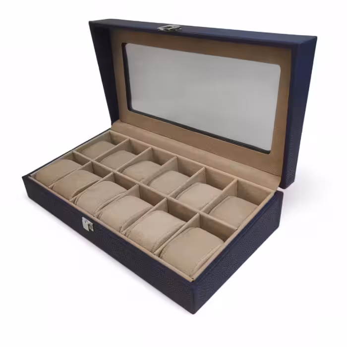 جعبه ساعت 12 تایی چرمی هرمس کد BC5514