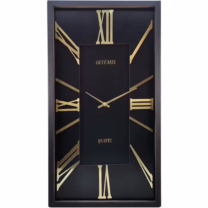 ساعت دیواری آرتمیس کد 2028 Black Gold مشکی طلایی