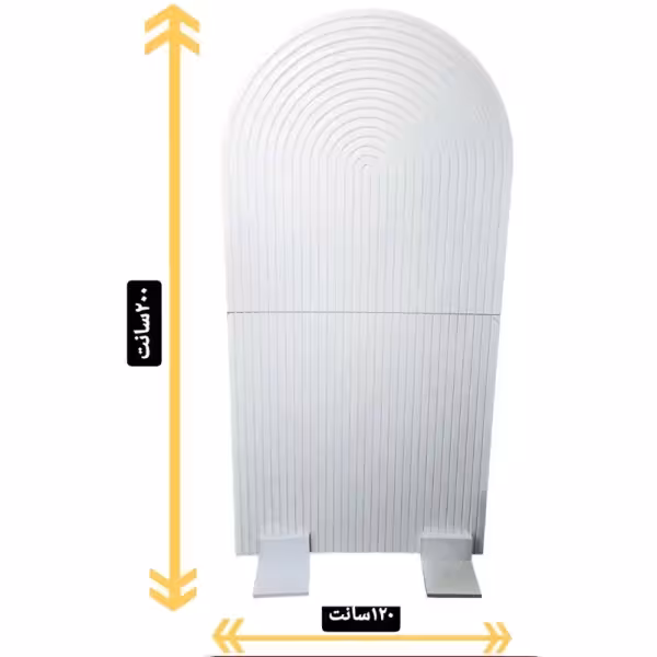 استند هلالی شیاردار چوبی سفید(مخصوص شهر تهران)