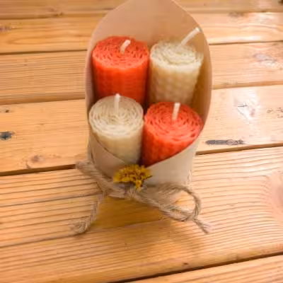 شمع ورق موم عسل چهارتایی