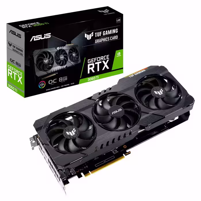 کارت گرافیک گیمینگ ایسوس سری TUF Gaming GeForce مدل RTX 3060 Ti V2 ظرفیت 8 گیگابایت با قابلیت اورکلاک