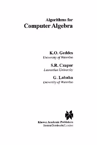 خرید و دانلود نسخه کامل کتاب Algorithms for Computer Algebra english