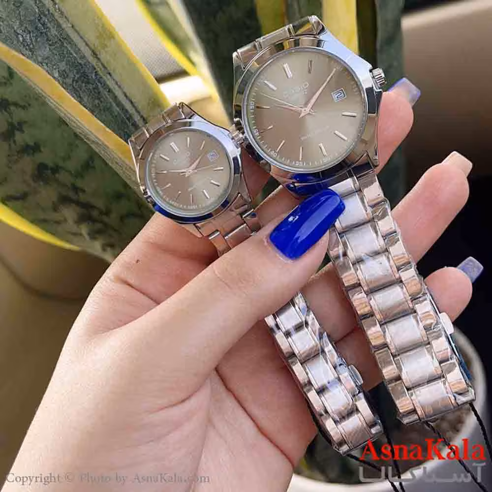 ساعت ست کاسیو مقاوم دربرابر آب دارای روز شمار کیفیت سفارشی و موتور کوارتز کد WTCH11295W
