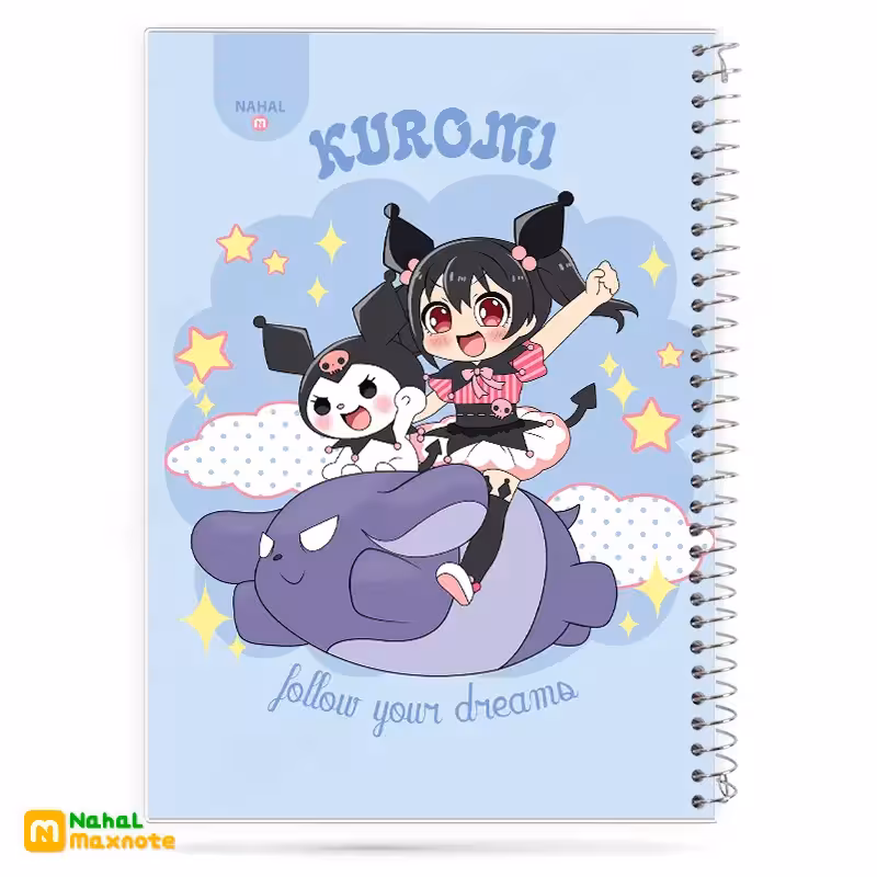 دفتر نقاشی 40 برگ سیمی کورومی (Kuromi) کد 3463.طرح 4