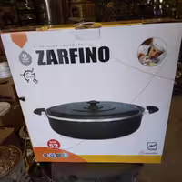 ماهیتابه تفلون سایز 52 مارک ZARFINO  رنگ مشکی داخل مشکی 