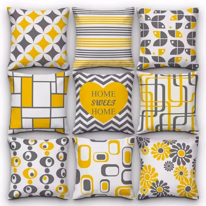 کاور کوسن کد 126 (ست طوسی زرد)