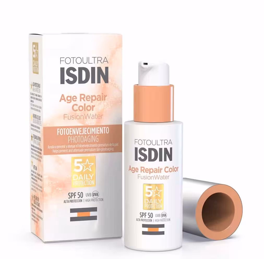 ضد آفتاب رنگی ایزدین Isdin مدل Age Repair Color حجم 50 میل