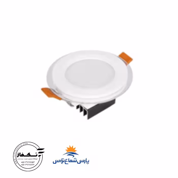 چراغ توکار گلاریس 7 وات دایره رنگ سفیدپارس شعاع توس