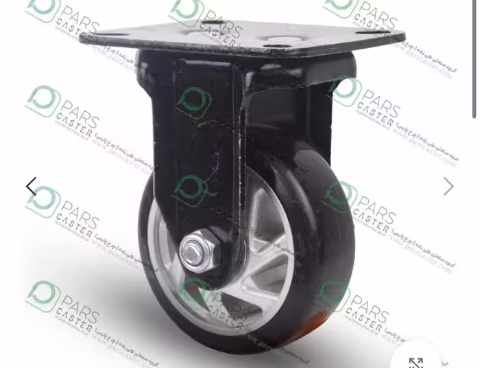 چرخ پایه مشکی چرخ مشکی ثابت قطر 100