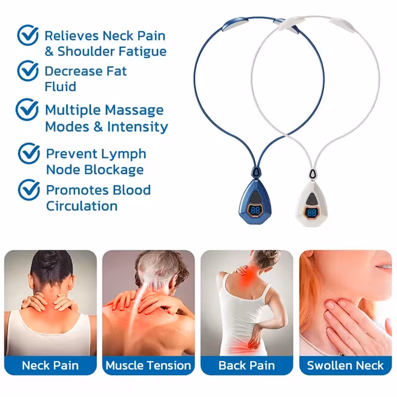 ماساژور و تنس حرارتی آویز گردن شارژی