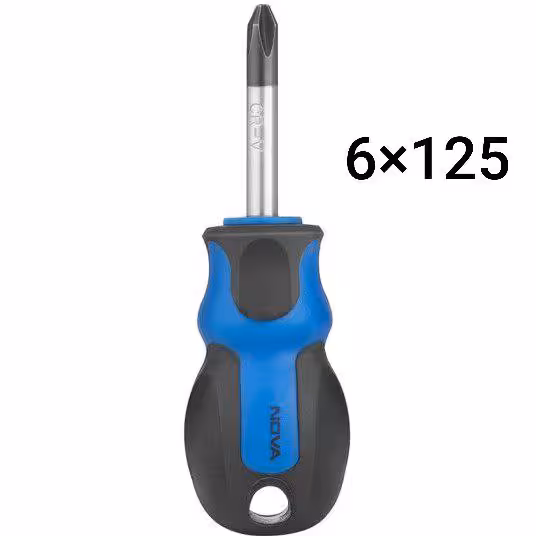 پیچ گوشتی دسته پلاستیکی 125×6 چهار سو نووا NOVA مدل 1628