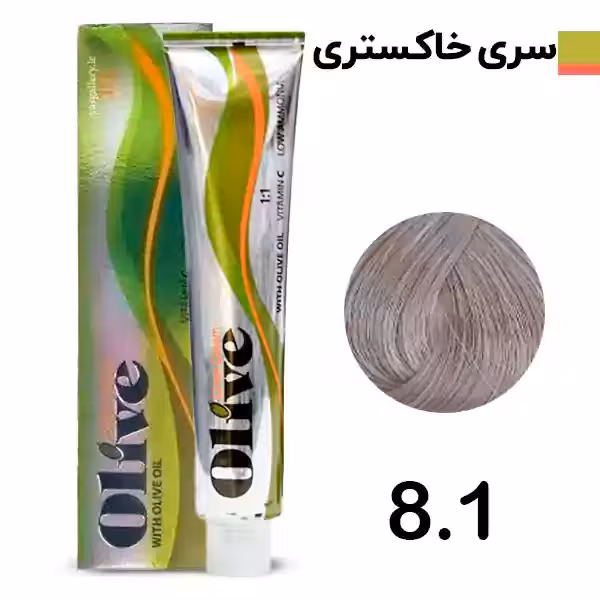 رنگ مو الیو بلوند خاکستری روشن olive شماره 8.1