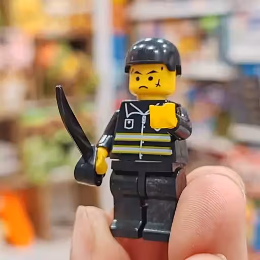 لگو مینی فیگور شخصیت شمشیر دار لباس سیاه وارداتی