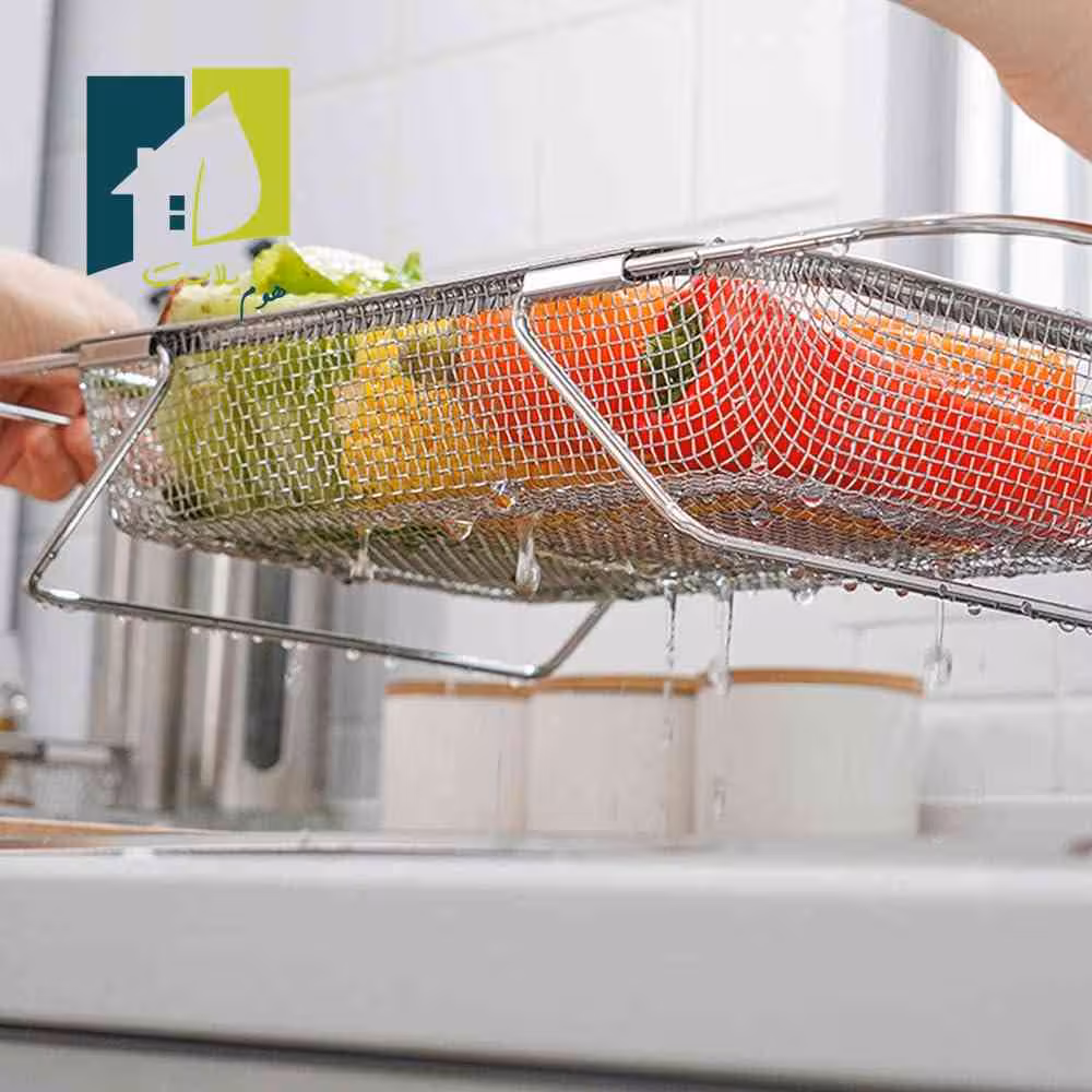 سبد سینک کشویی استیل