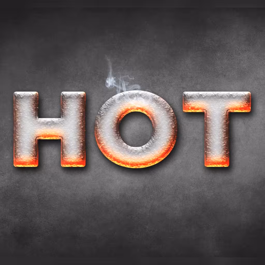 تکست افکت مذاب سه بعدی