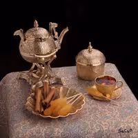 ست چای خوری برنجی طلایی کد 037