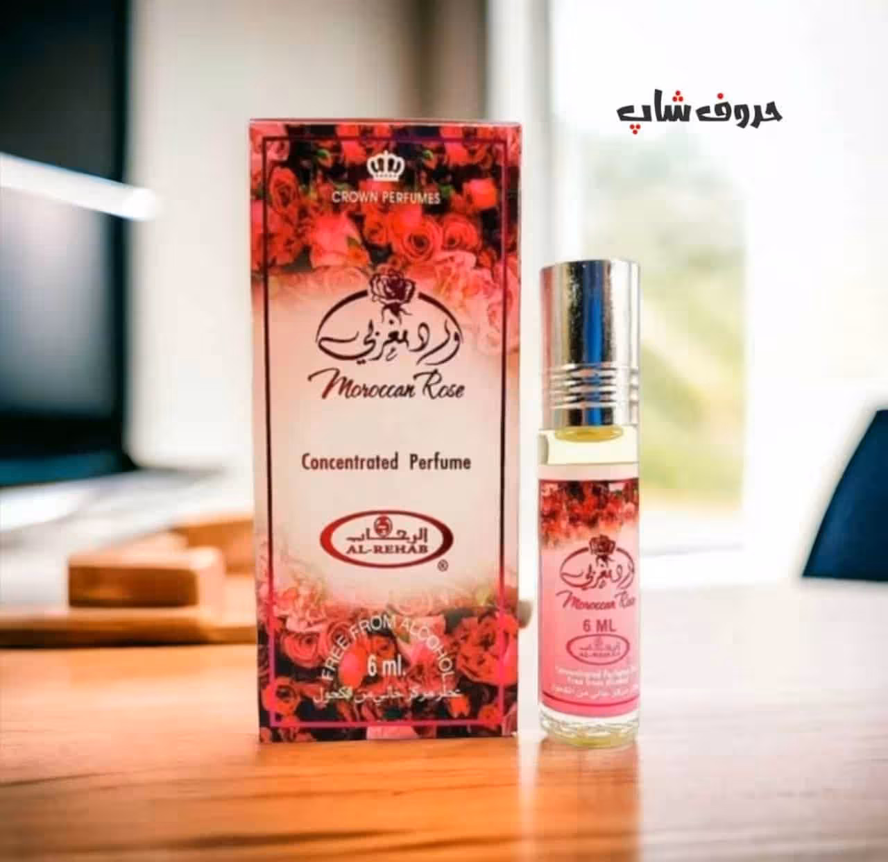 عطر ورد مغربی برند الرحاب حجم 6 میل ساخت کشور امارات