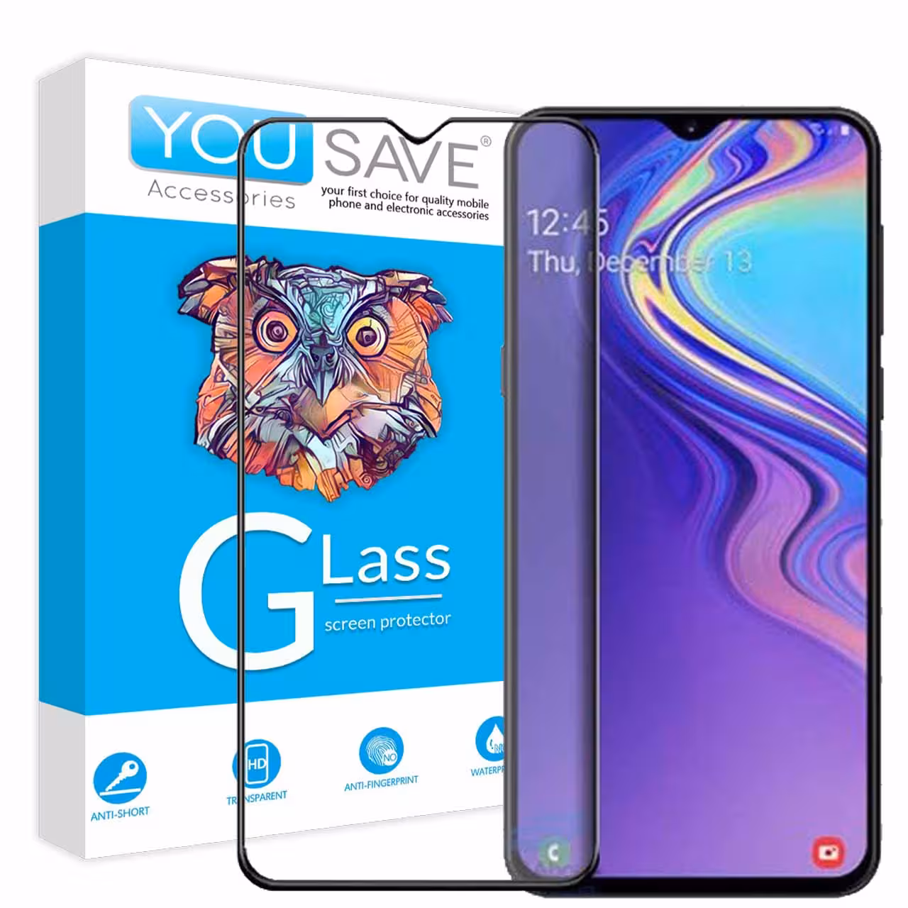 گلس فول کاور مناسب برای گوشی سامسونگ Galaxy M20