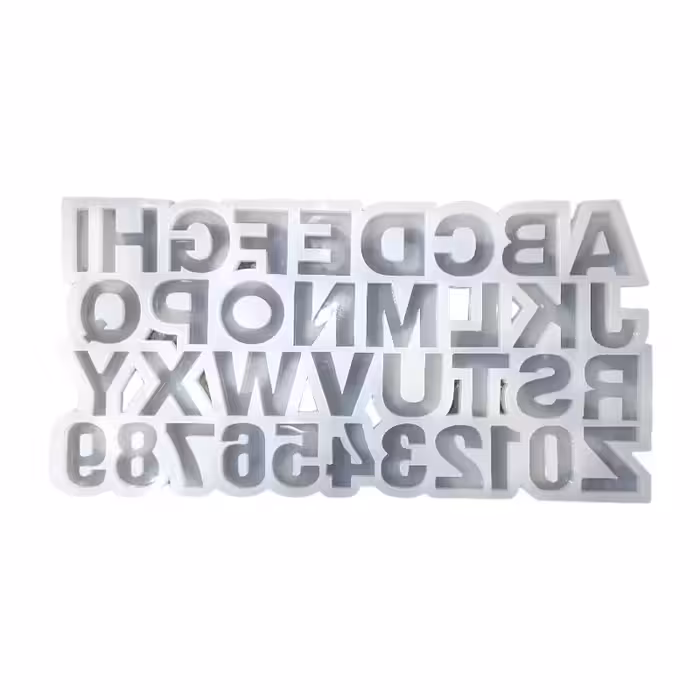 قالب سیلیکونی حروف و عدد 4 سانت (راست چین)