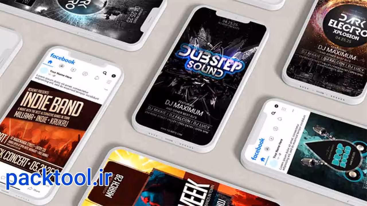 پروژه آماده افتر افکت تیزر تبلیغاتی کنسرت موسیقی Music Event Banner Ad - پک تول