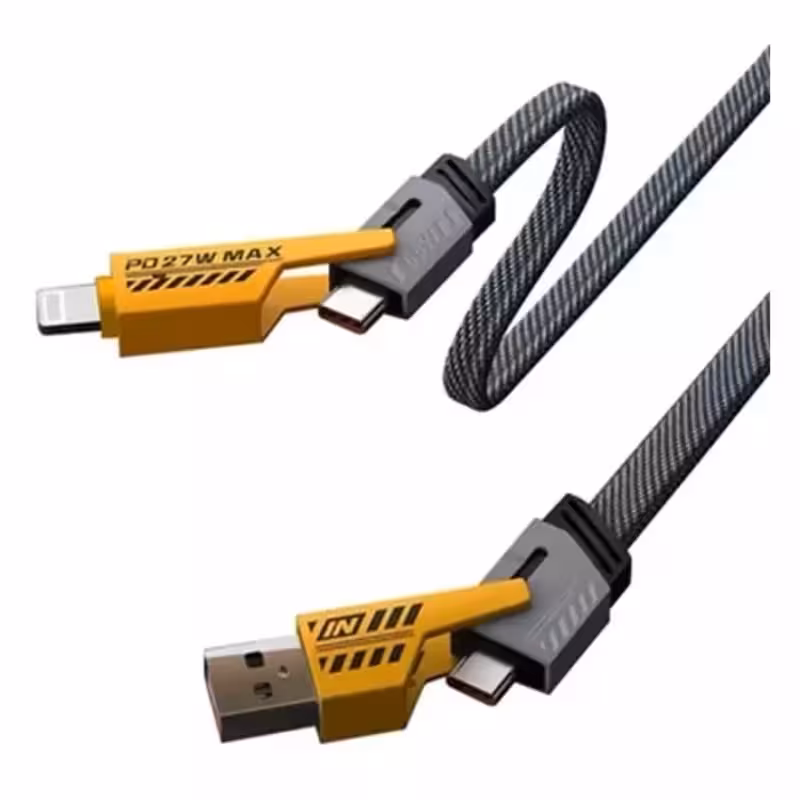 کابل شارژ تبدیل USB به لایتنینگ 4کاره (عمده)