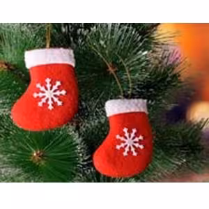 گیفت نمدی آویز کریسمس طرح چکمه