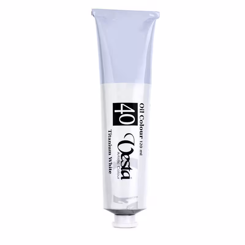 رنگ روغن وستا مدل Titanium White 40 حجم 120 میلی لیتر | چاوه
