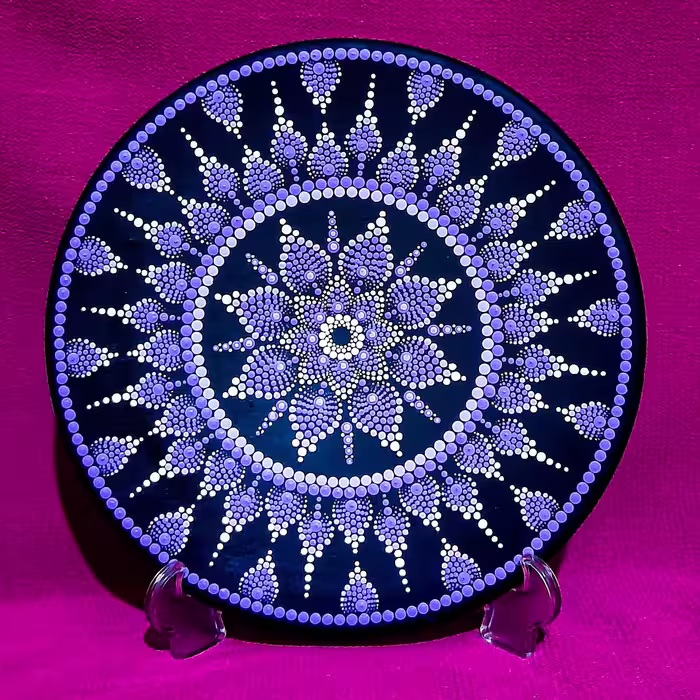 بشقاب دیوارکوب نقطه کوبی کد 05