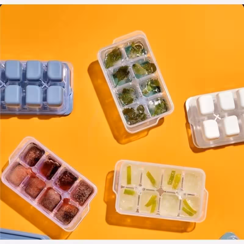 قالب یخ کف سیلیکونی درب دار | amazonchi