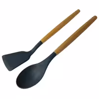 کفگیر و ملاقه 2 پارچه مدل سیلیکونی کد OTL39 | کالا مکس