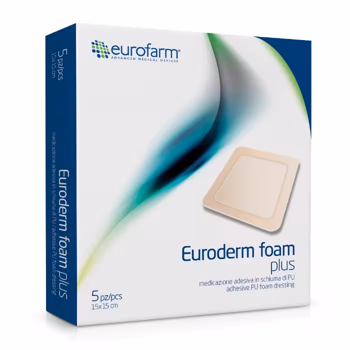 پانسمان فوم پلی اورتان یورودرم چسب دار – Euroderm Foam Plus