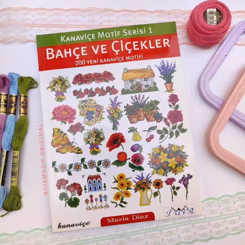 کتاب شماره دوزی  Bahçe ve Çiçekler